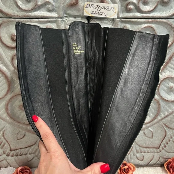 COACH Snakeskin Patchwork Lace Up Boots Size 6.5B EUC! G2718 - Picture 10 of 14